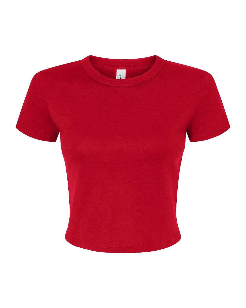 BELLA + CANVAS 1010 Women's Micro Rib Baby Tee in Solid Red Blend