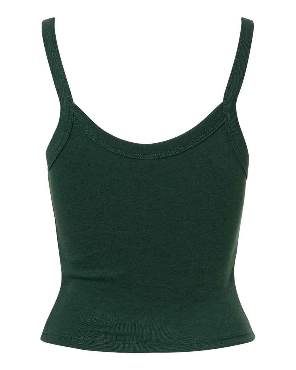 BELLA + CANVAS 1012 Women's Micro Rib Spaghetti Strap Tank in Solid Forest Blend, back