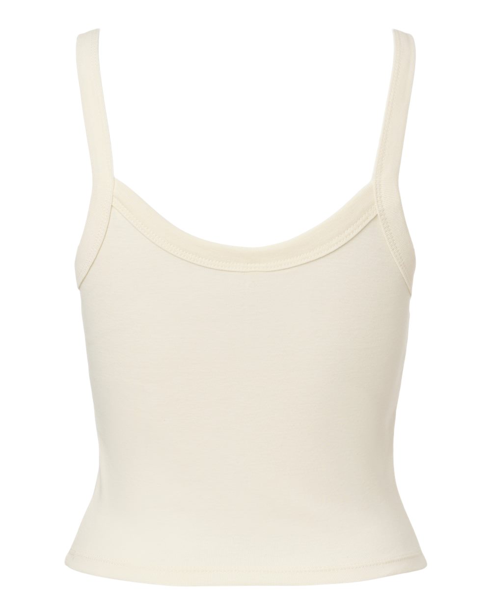 BELLA + CANVAS 1012 Women's Micro Rib Spaghetti Strap Tank in Solid Natural Blend, back