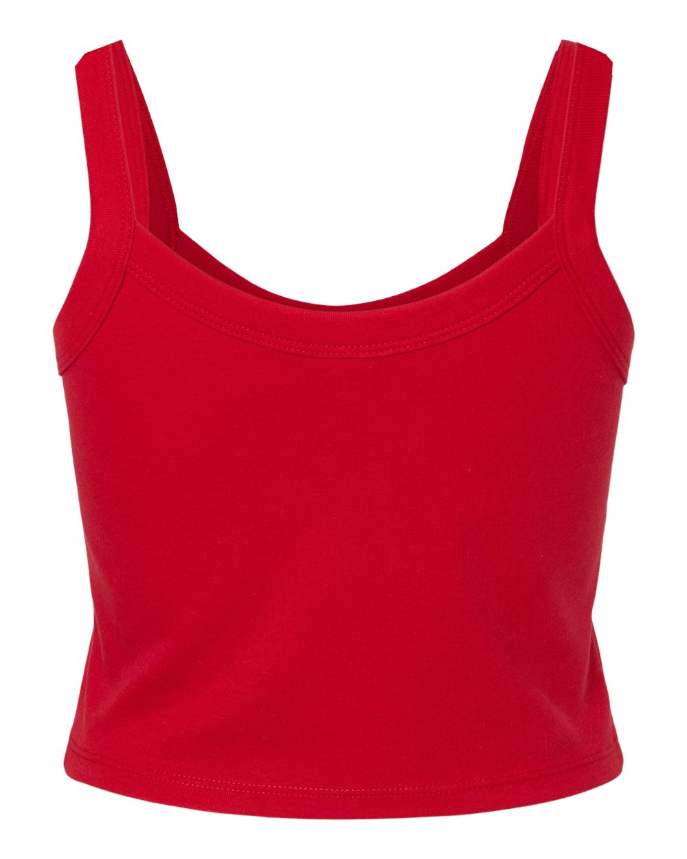BELLA + CANVAS 1012 Women's Micro Rib Spaghetti Strap Tank in Solid Red Blend, back