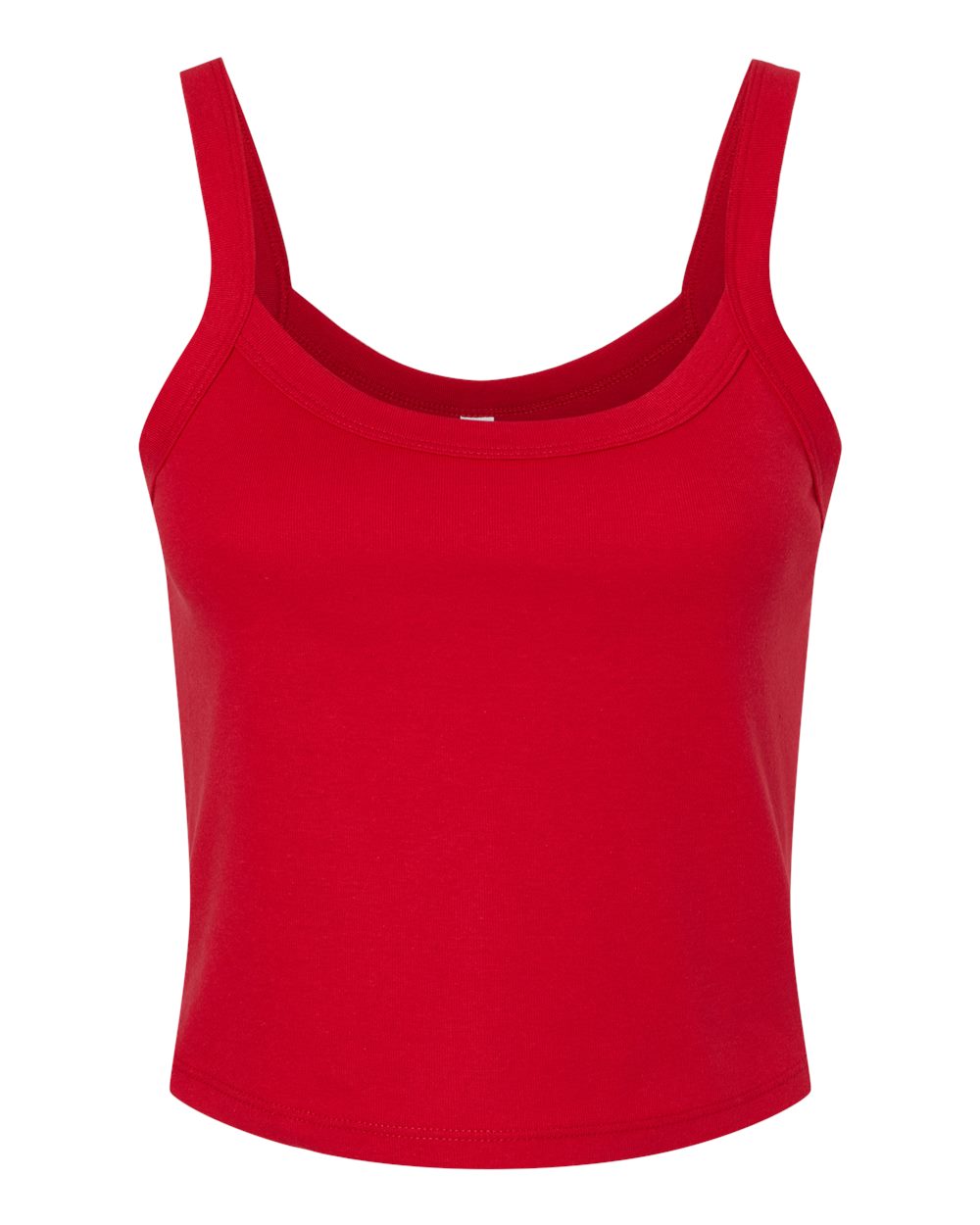 BELLA + CANVAS 1012 Women's Micro Rib Spaghetti Strap Tank in Solid Red Blend