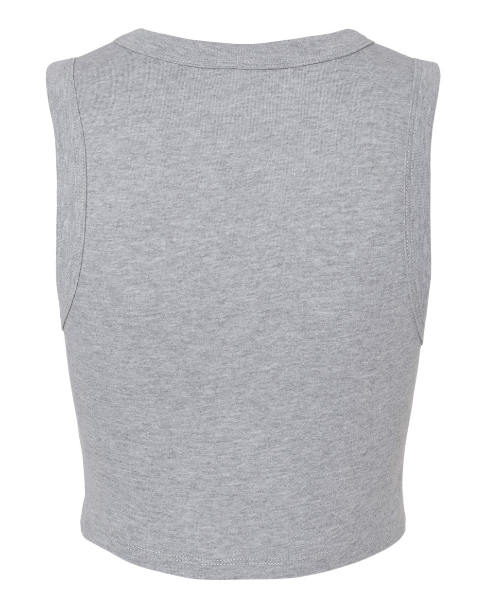 BELLA + CANVAS 1013 Women's Micro Rib Muscle Crop Tank in Athletic Heather, back