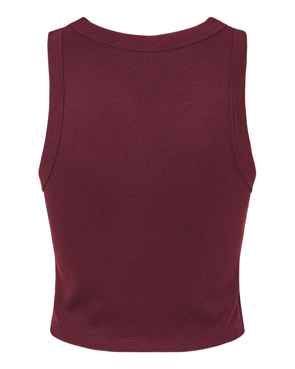 BELLA + CANVAS 1019 Women's Micro Rib Racer Tank in Solid Maroon Blend, back