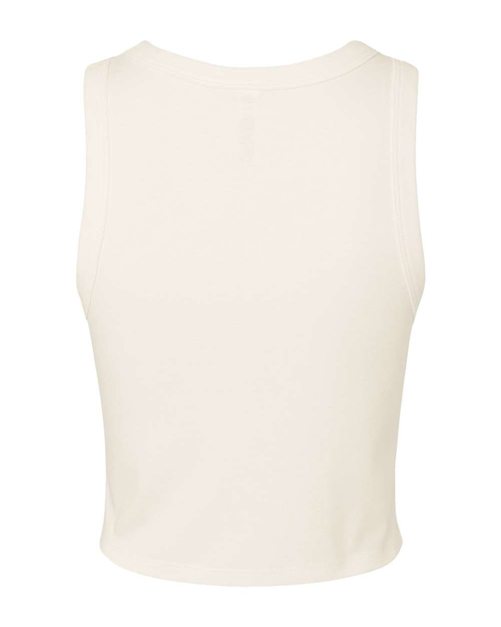 BELLA + CANVAS 1019 Women's Micro Rib Racer Tank in Solid Natural Blend, back