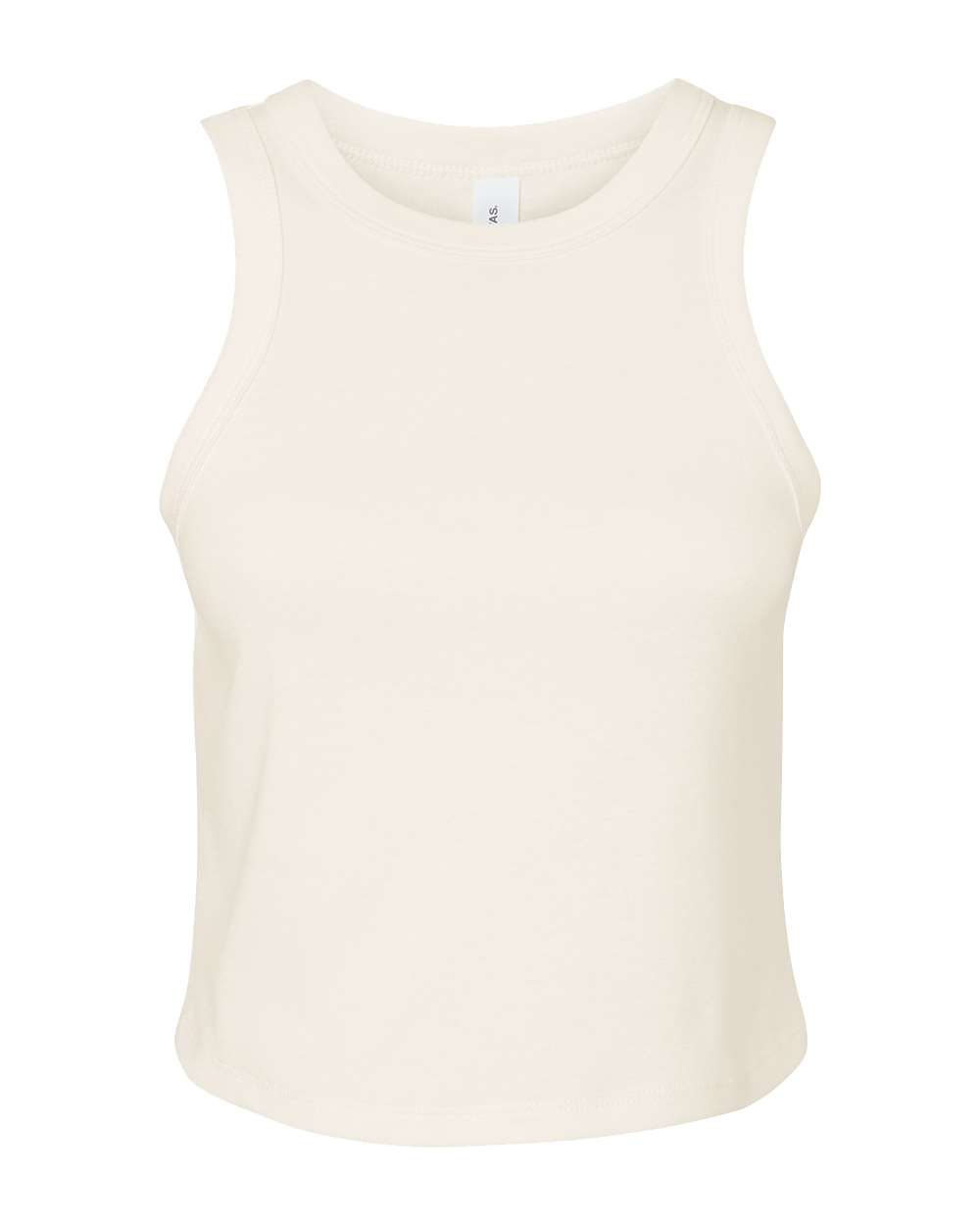 BELLA + CANVAS 1019 Women's Micro Rib Racer Tank in Solid Natural Blend