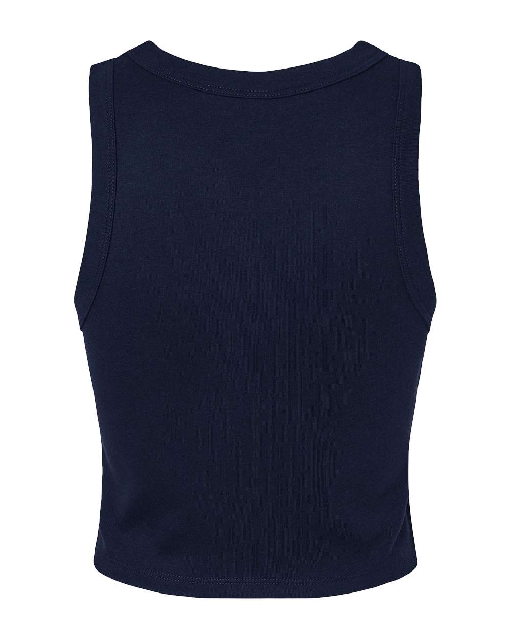 BELLA + CANVAS 1019 Women's Micro Rib Racer Tank in Solid Navy Blend, back