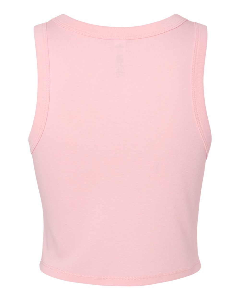 BELLA + CANVAS 1019 Women's Micro Rib Racer Tank in Solid Pink Blend, back