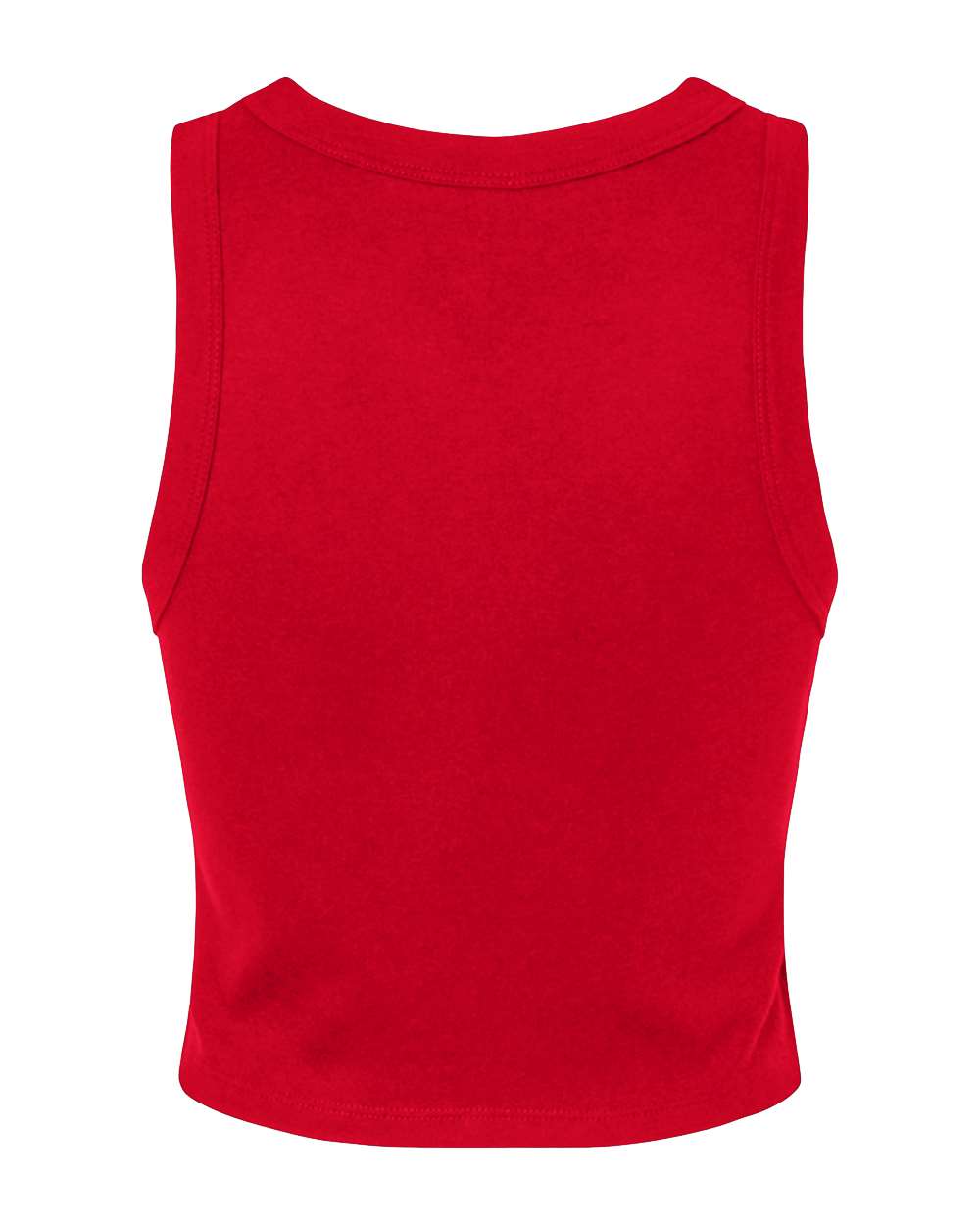 BELLA + CANVAS 1019 Women's Micro Rib Racer Tank in Solid Red Blend, back