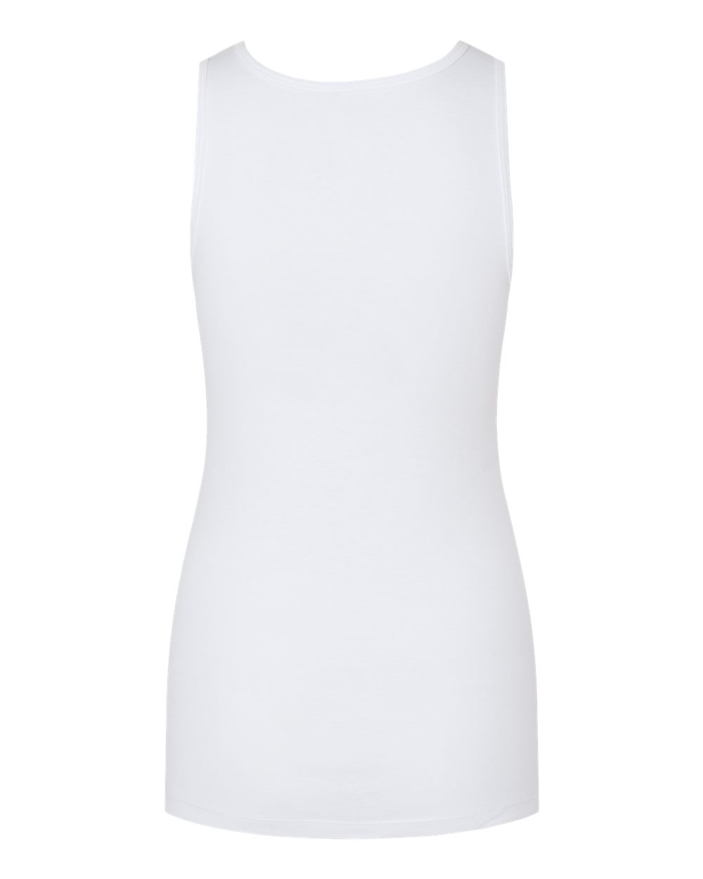 BELLA + CANVAS 1081 Women's Micro Rib Tank in Solid White Blend, back