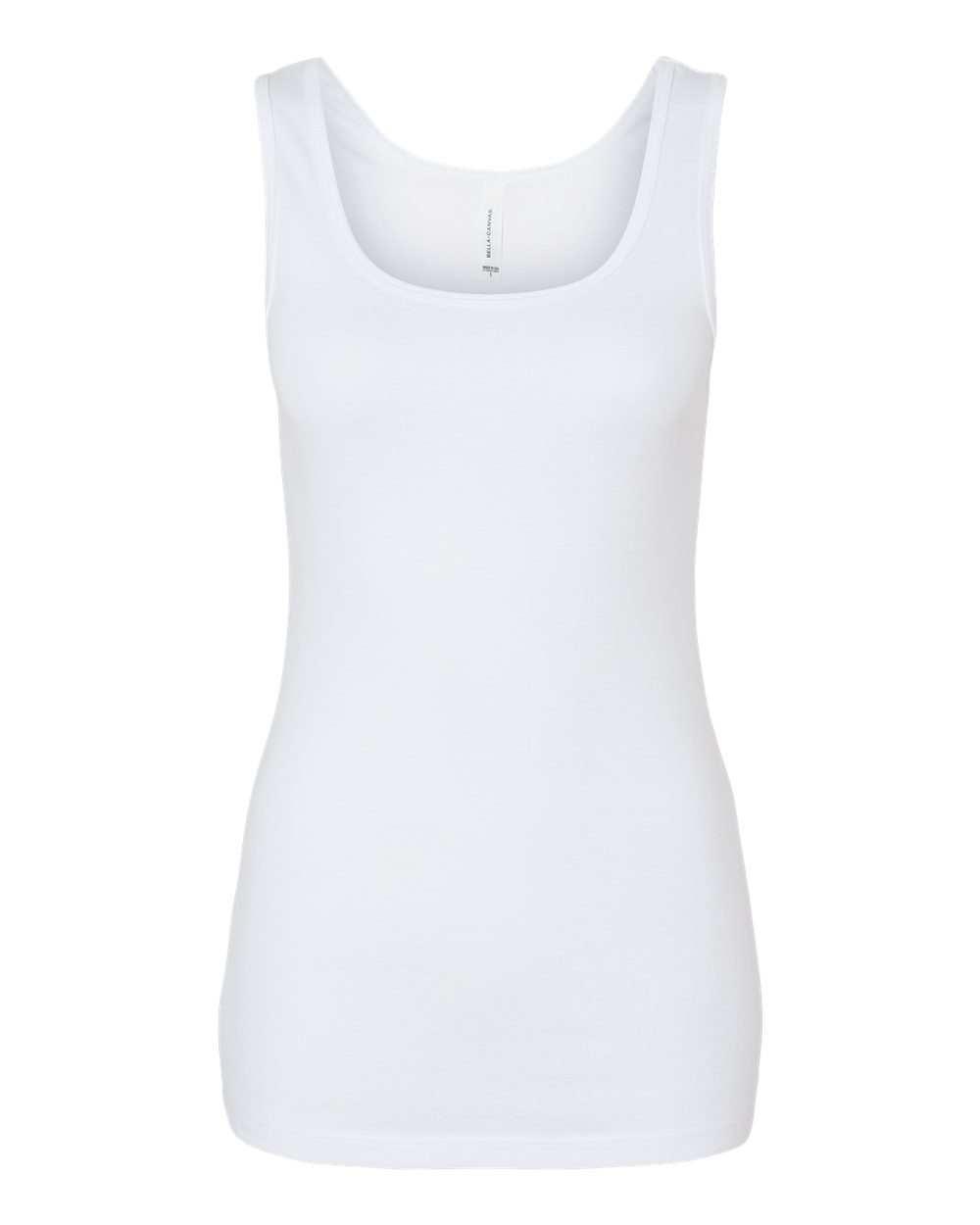 BELLA + CANVAS 1081 Women's Micro Rib Tank in Solid White Blend
