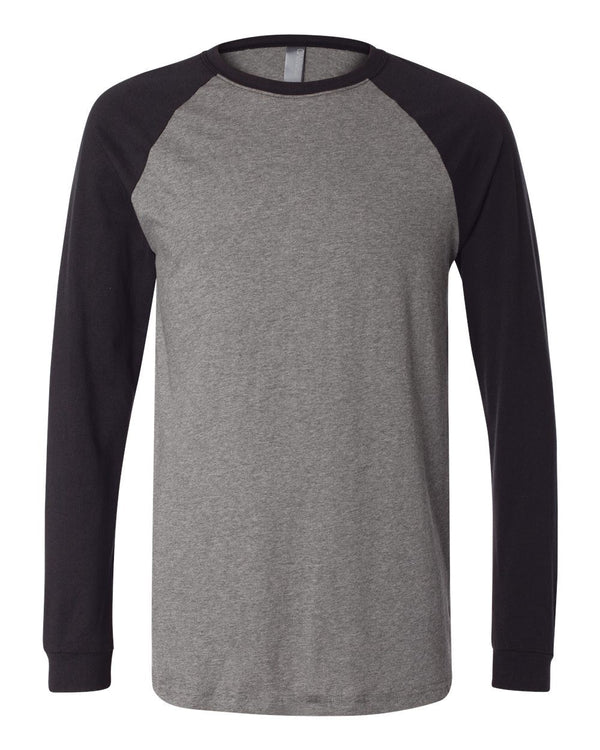 BELLA + CANVAS 3000 Men's Long Sleeve Jersey Baseball Tee