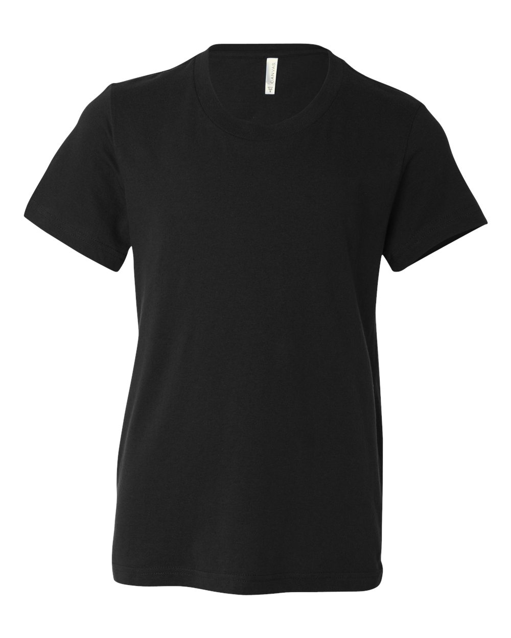 BELLA + CANVAS 3001Y Youth Jersey Tee in Black