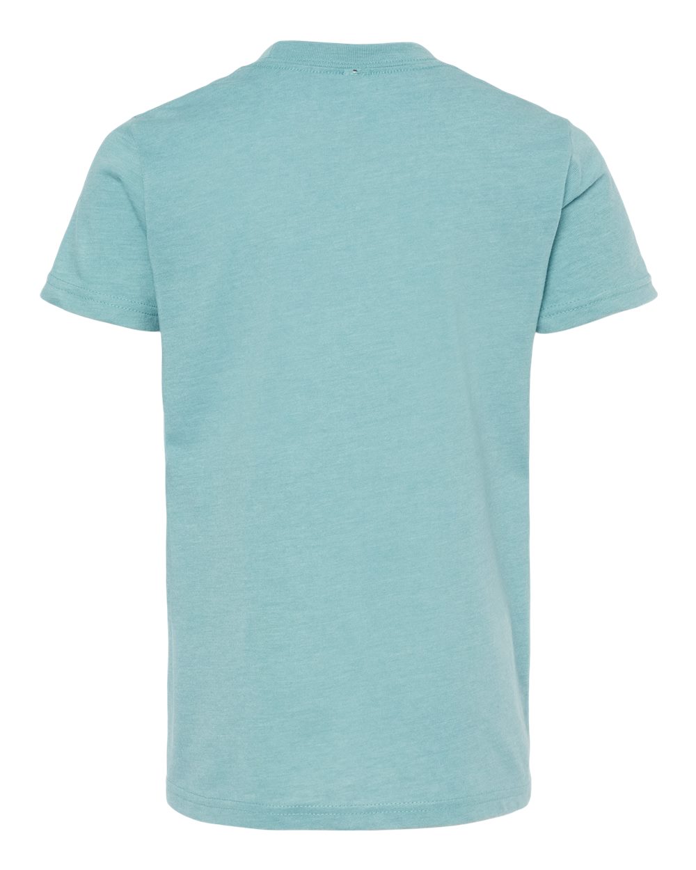 BELLA + CANVAS 3001YCVC Youth CVC Jersey Tee in Heather Blue Lagoon, back