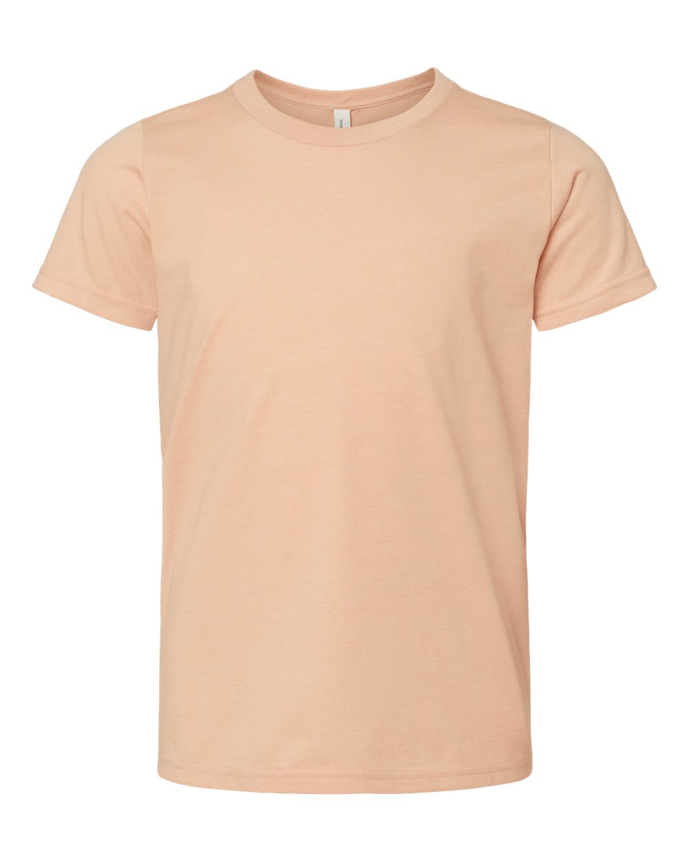 BELLA + CANVAS 3001YCVC Youth CVC Jersey Tee in Heather Peach
