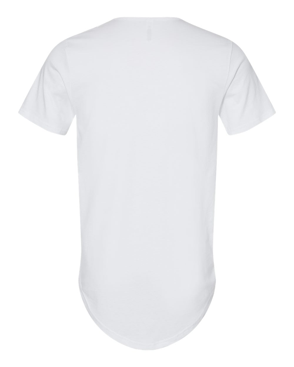 BELLA + CANVAS 3003 Men's Jersey Curved Hem Tee in White, back