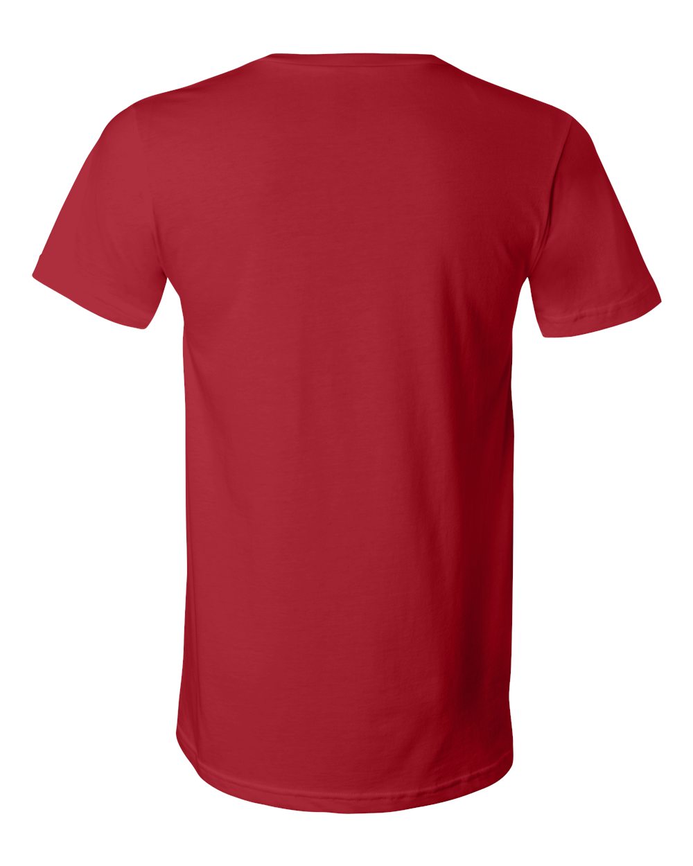 BELLA + CANVAS 3005 Unisex Jersey V-Neck Tee in Canvas Red, back