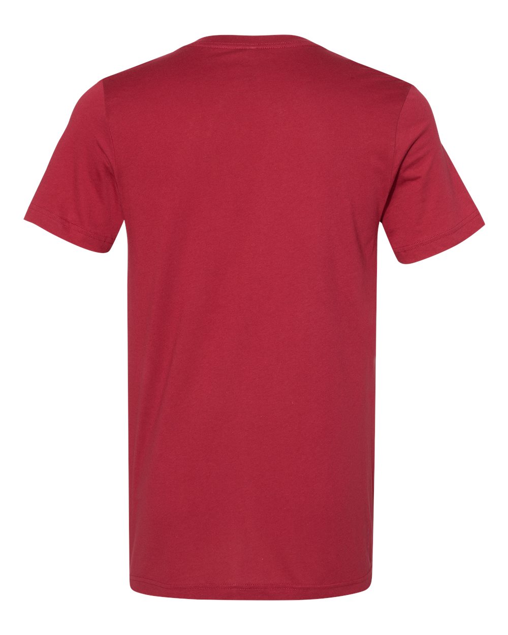 BELLA + CANVAS 3005 Unisex Jersey V-Neck Tee in Cardinal, back