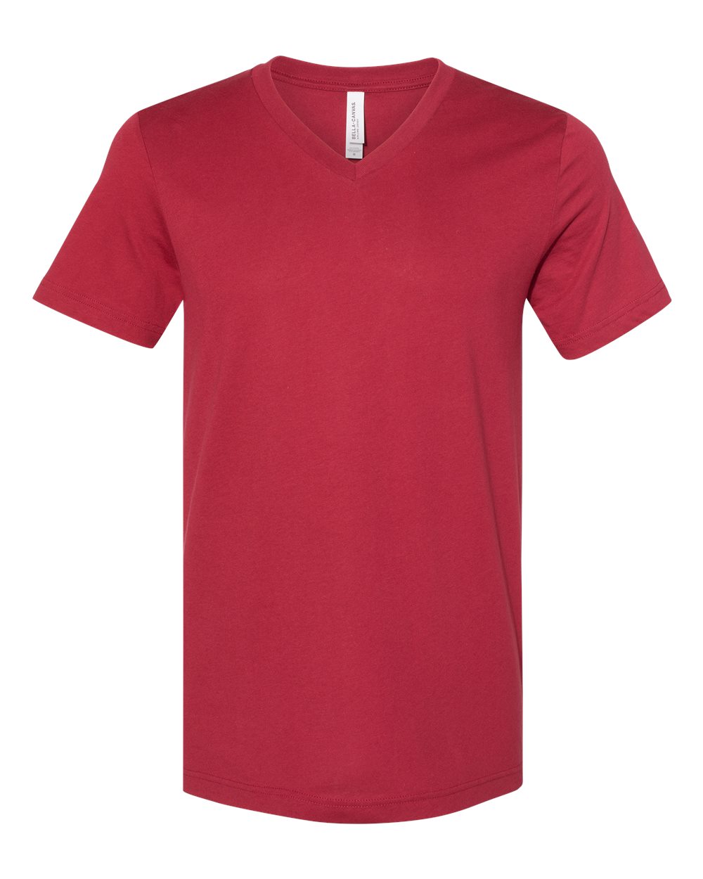 BELLA + CANVAS 3005 Unisex Jersey V-Neck Tee in Cardinal