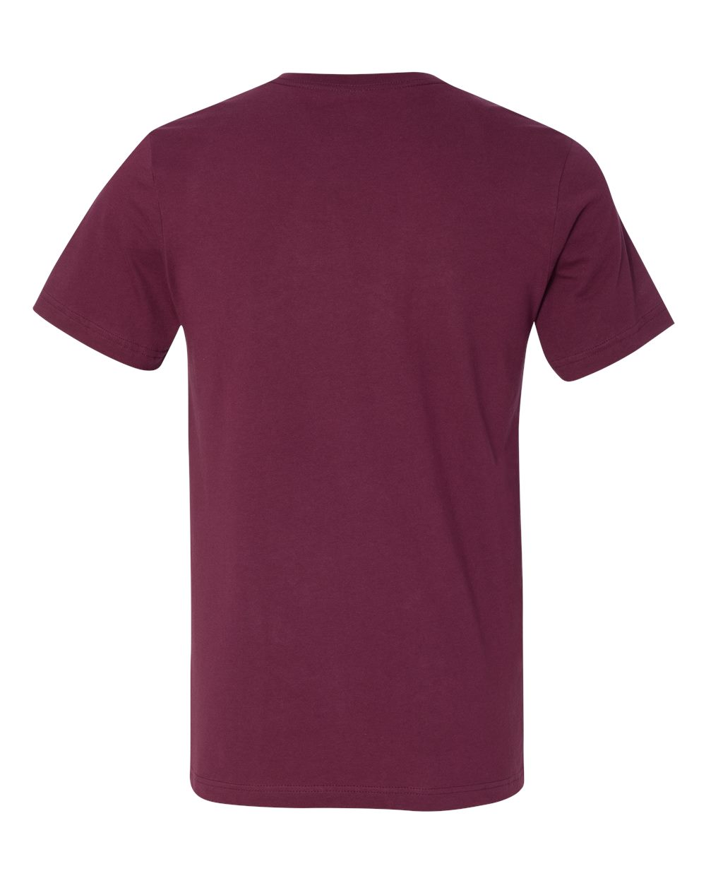 BELLA + CANVAS 3005 Unisex Jersey V-Neck Tee in Maroon, back