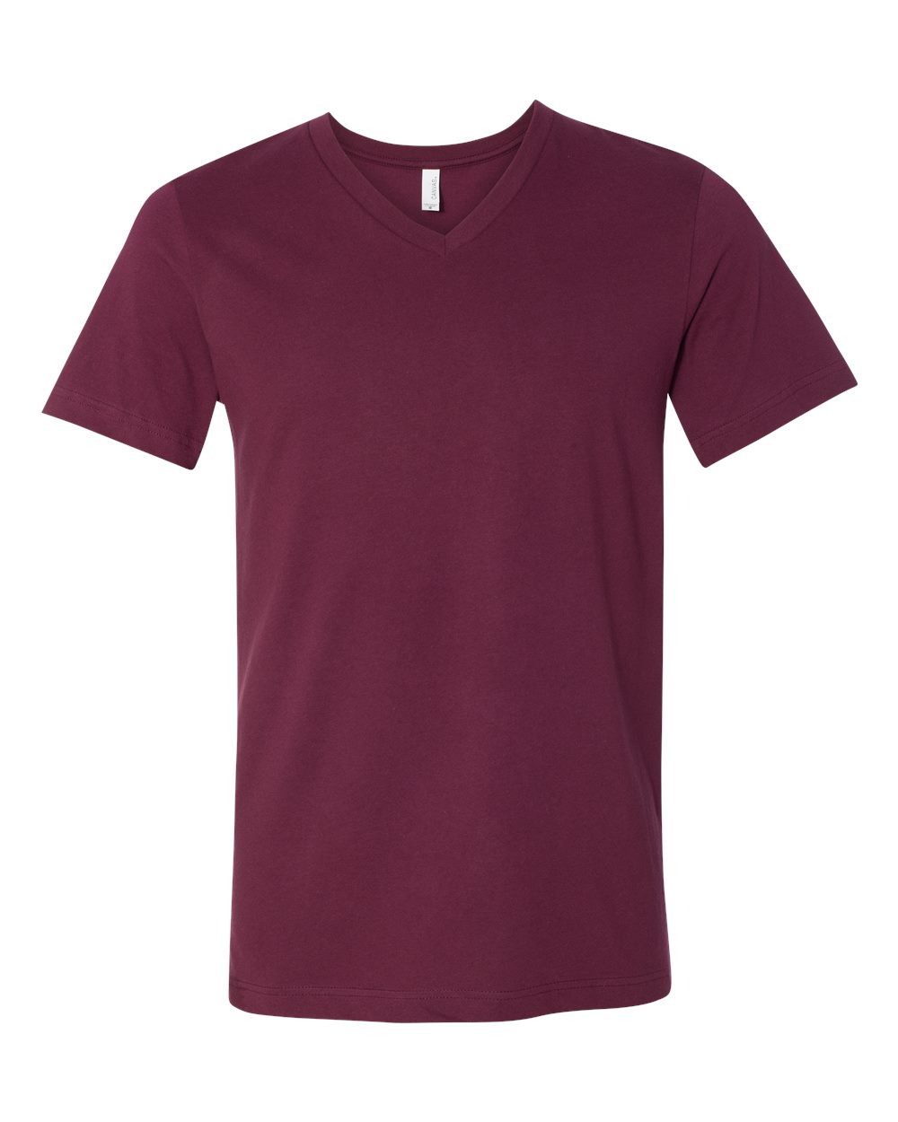 BELLA + CANVAS 3005 Unisex Jersey V-Neck Tee in Maroon