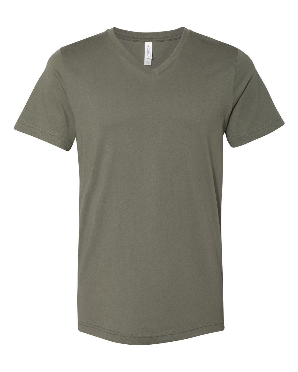 BELLA + CANVAS 3005 Unisex Jersey V-Neck Tee in Military Green