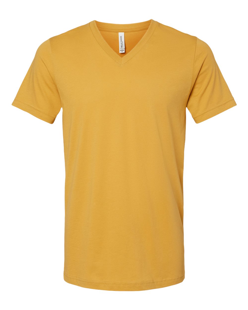 BELLA + CANVAS 3005 Unisex Jersey V-Neck Tee in Mustard