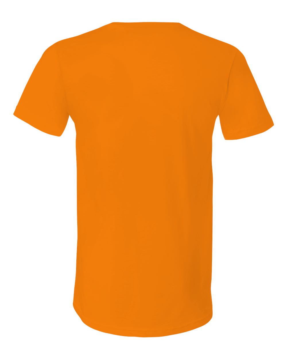 BELLA + CANVAS 3005 Unisex Jersey V-Neck Tee in Orange, back