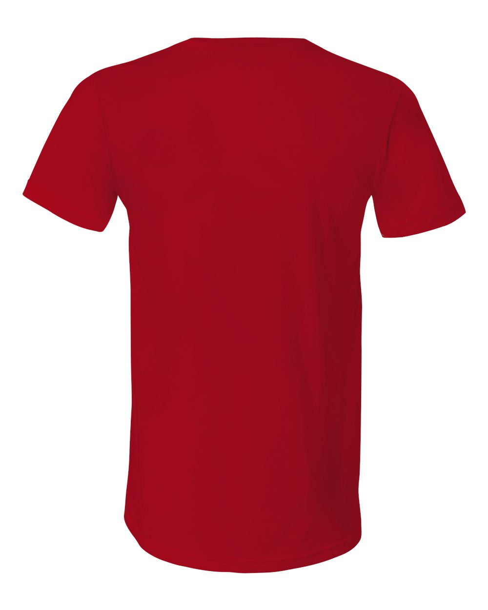 BELLA + CANVAS 3005 Unisex Jersey V-Neck Tee in Red, back