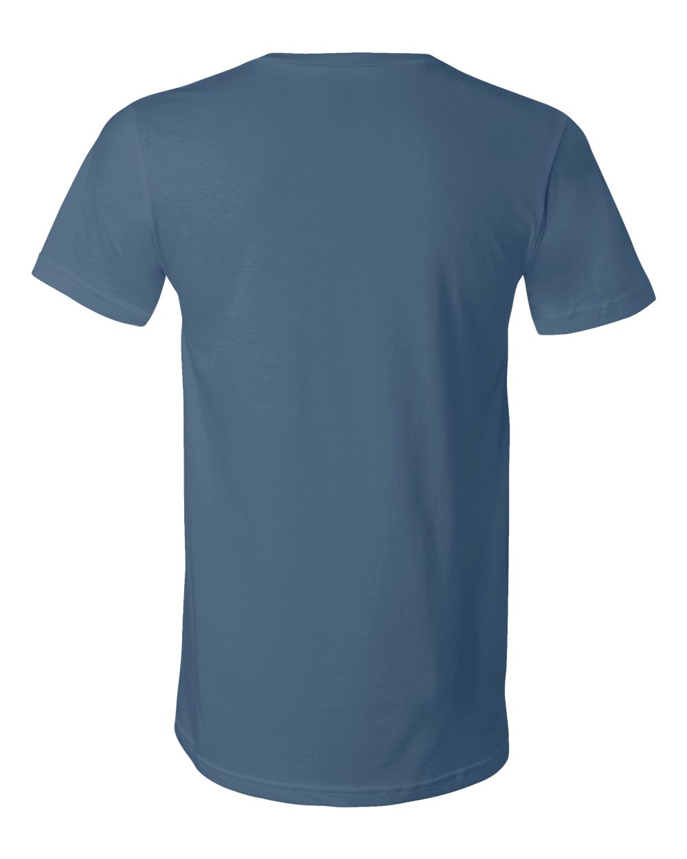 BELLA + CANVAS 3005 Unisex Jersey V-Neck Tee in Steel Blue, back