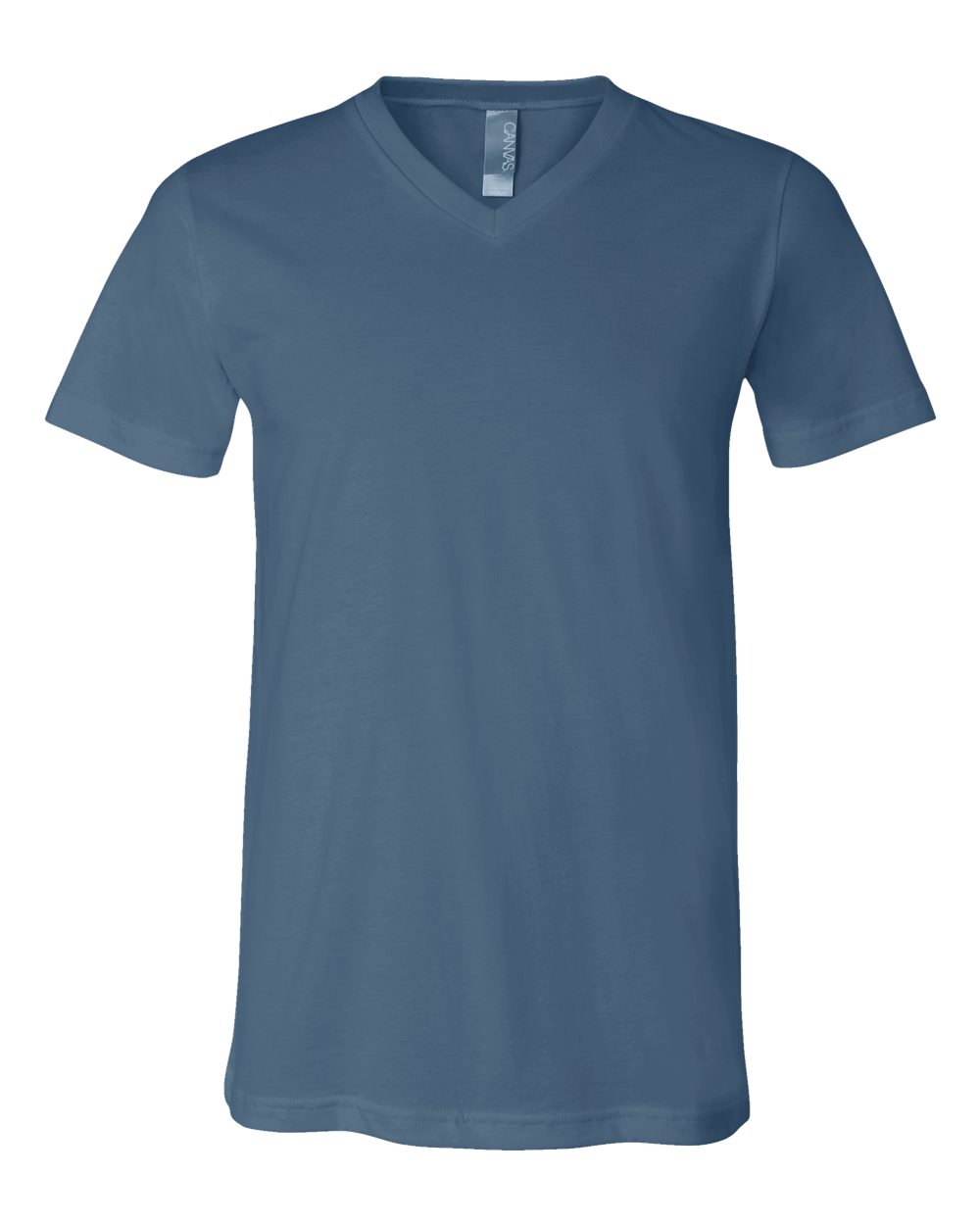 BELLA + CANVAS 3005 Unisex Jersey V-Neck Tee in Steel Blue