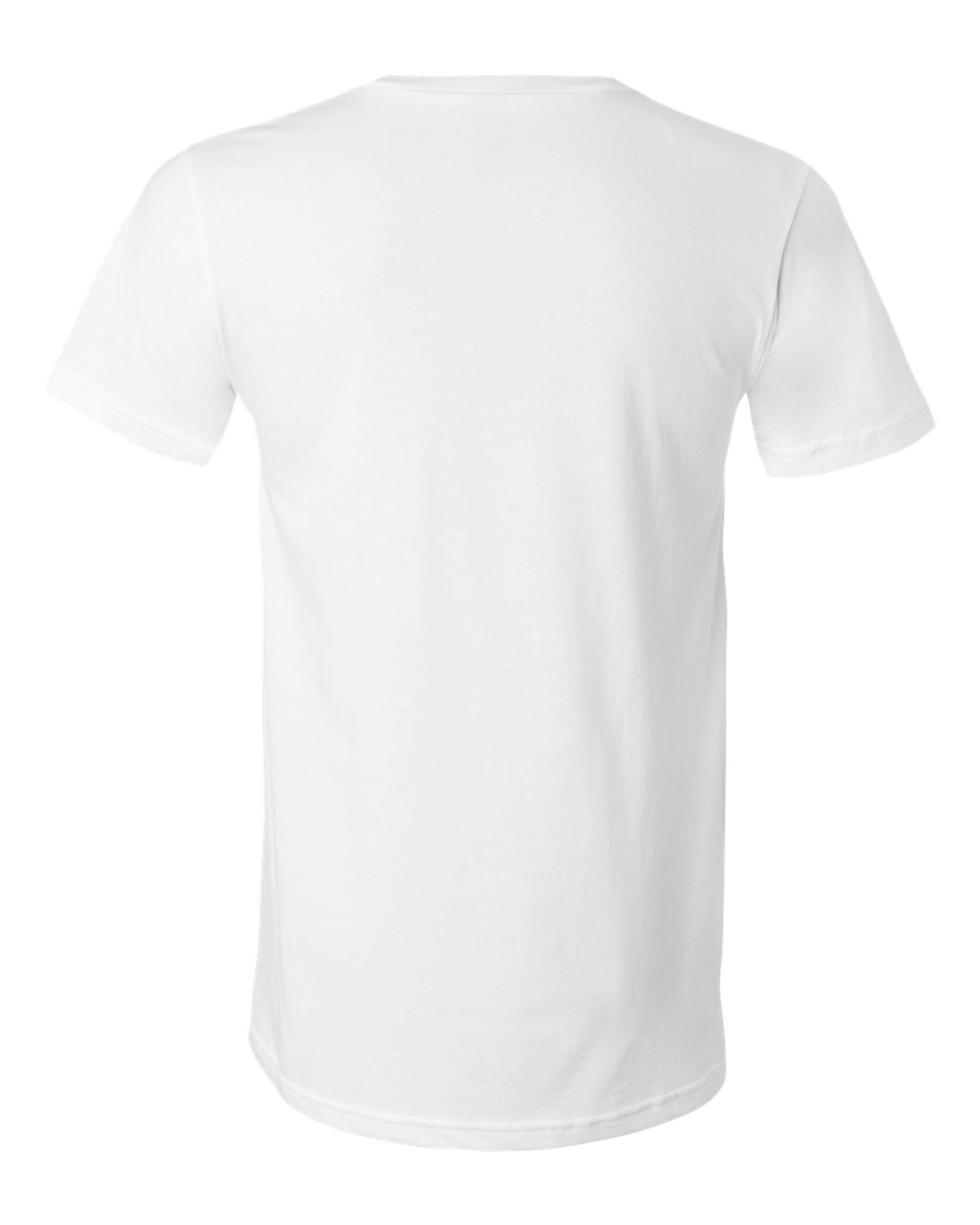 BELLA + CANVAS 3005 Unisex Jersey V-Neck Tee in White, back