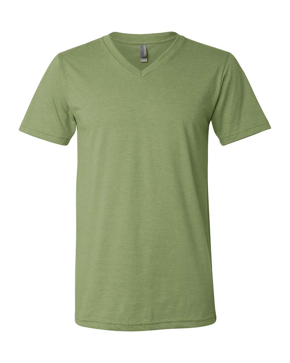 BELLA + CANVAS 3005CVC Unisex Heather CVC V-Neck Tee in Heather Green