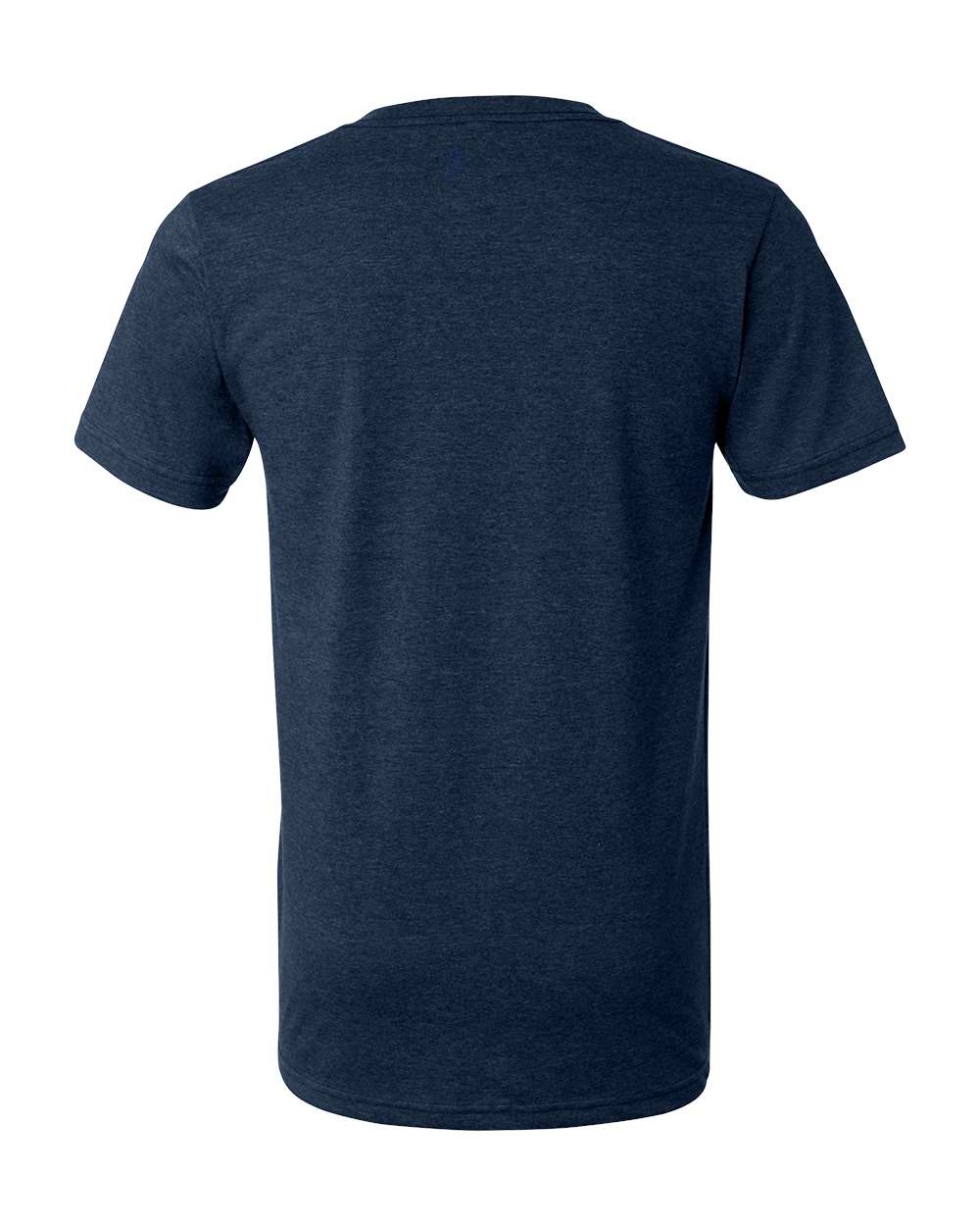 BELLA + CANVAS 3005CVC Unisex Heather CVC V-Neck Tee in Heather Navy, back