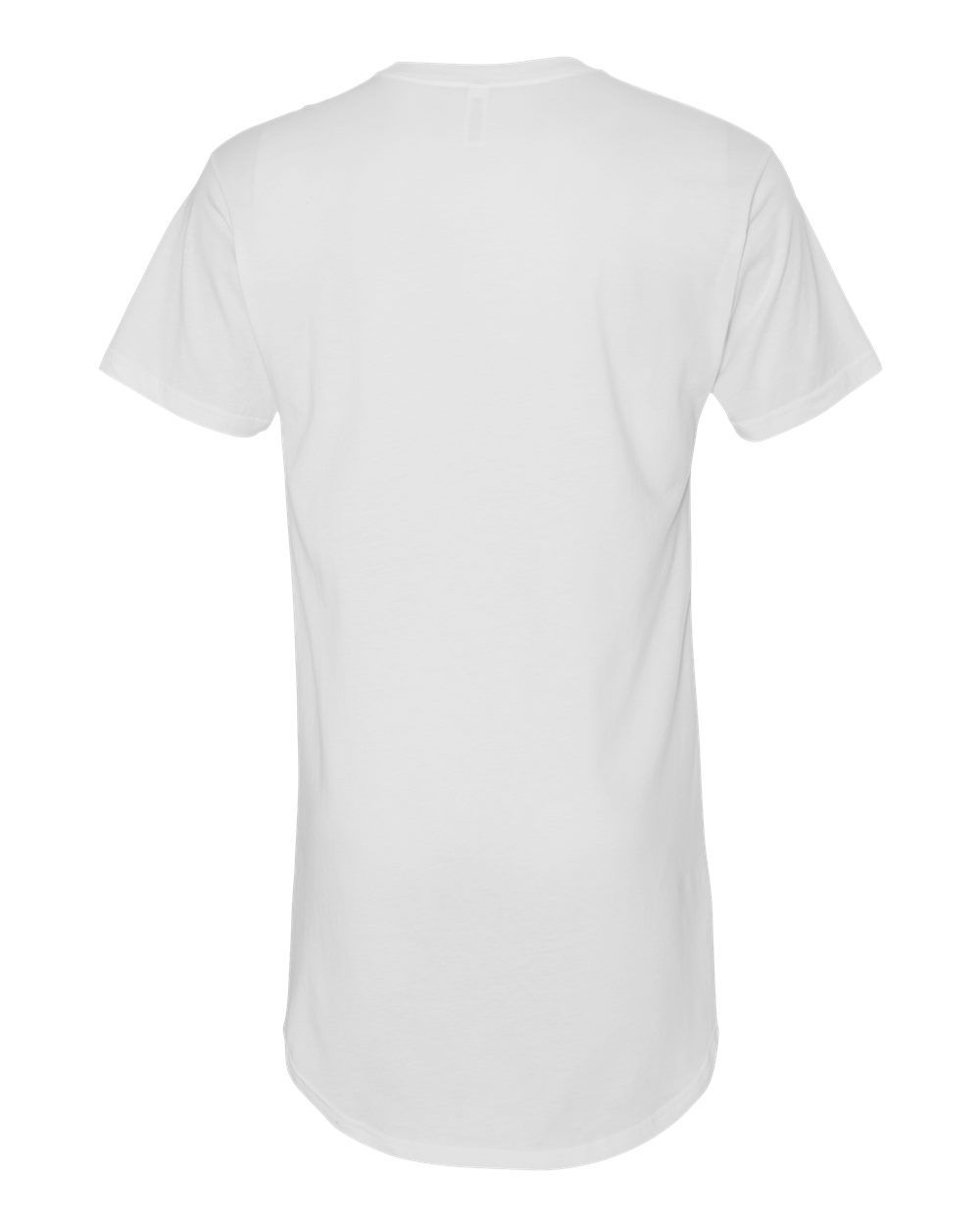 BELLA + CANVAS 3006 Men's Long Body Urban Tee in White, back