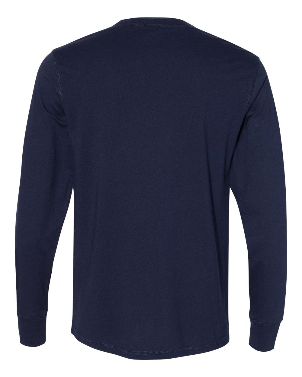 BELLA + CANVAS 3150 Men's Jersey Henley in Navy, back