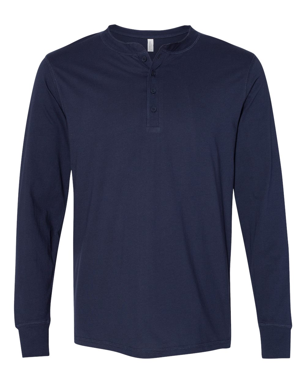 BELLA + CANVAS 3150 Men's Jersey Henley in Navy