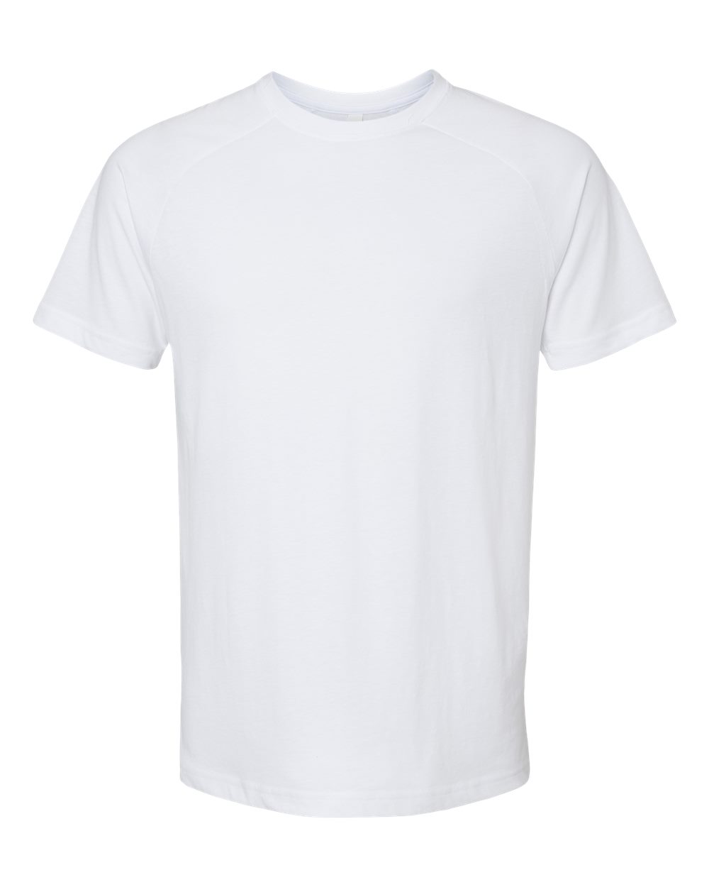 BELLA + CANVAS 3201 Men's Heather CVC Raglan Tee in Solid White Blend