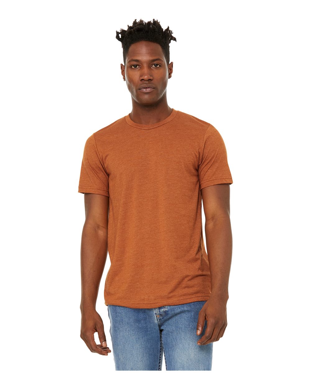 BELLA + CANVAS 3301 Unisex Sueded Tee in Heather Autumn