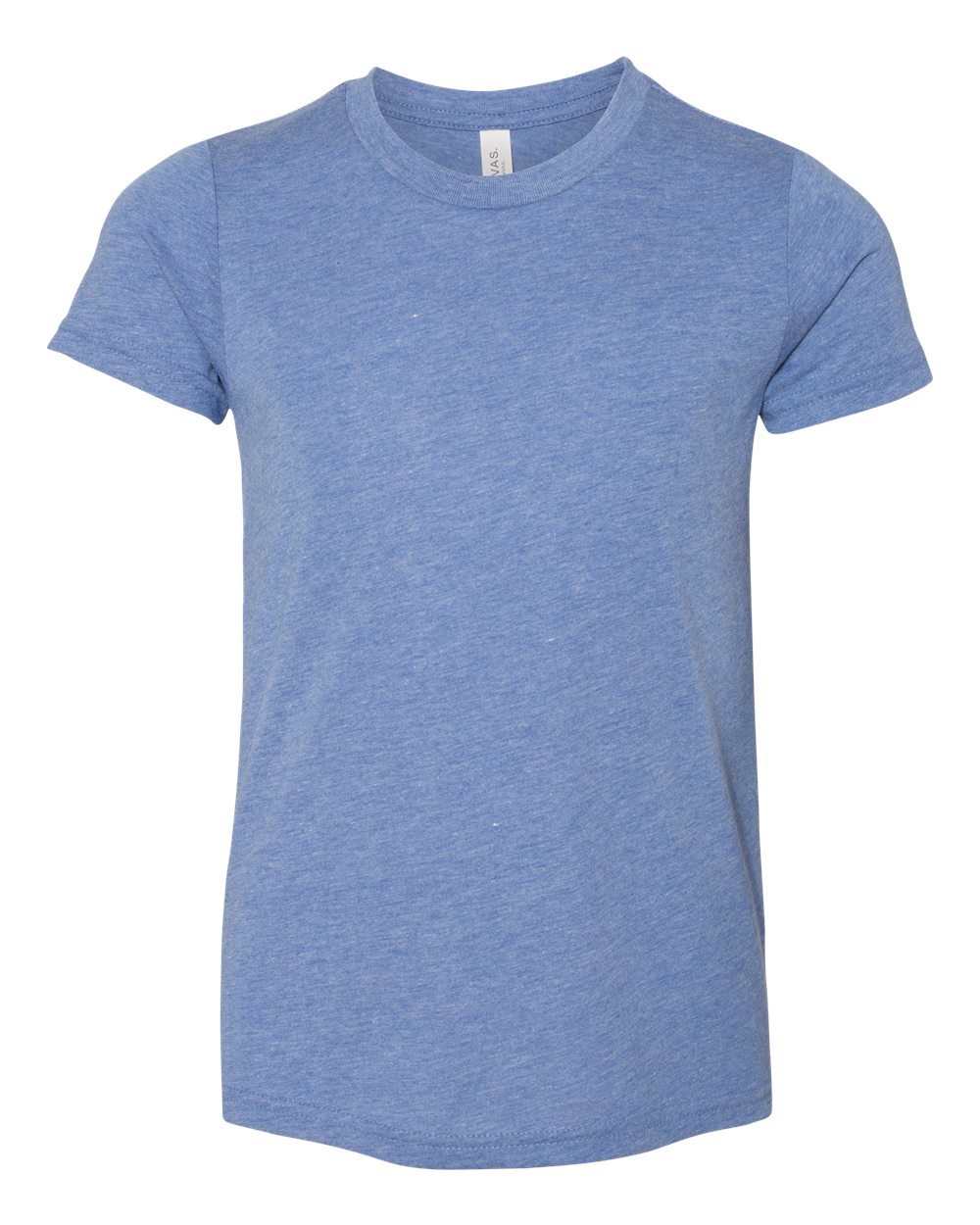 BELLA + CANVAS 3413Y Youth Triblend Tee in Blue Triblend