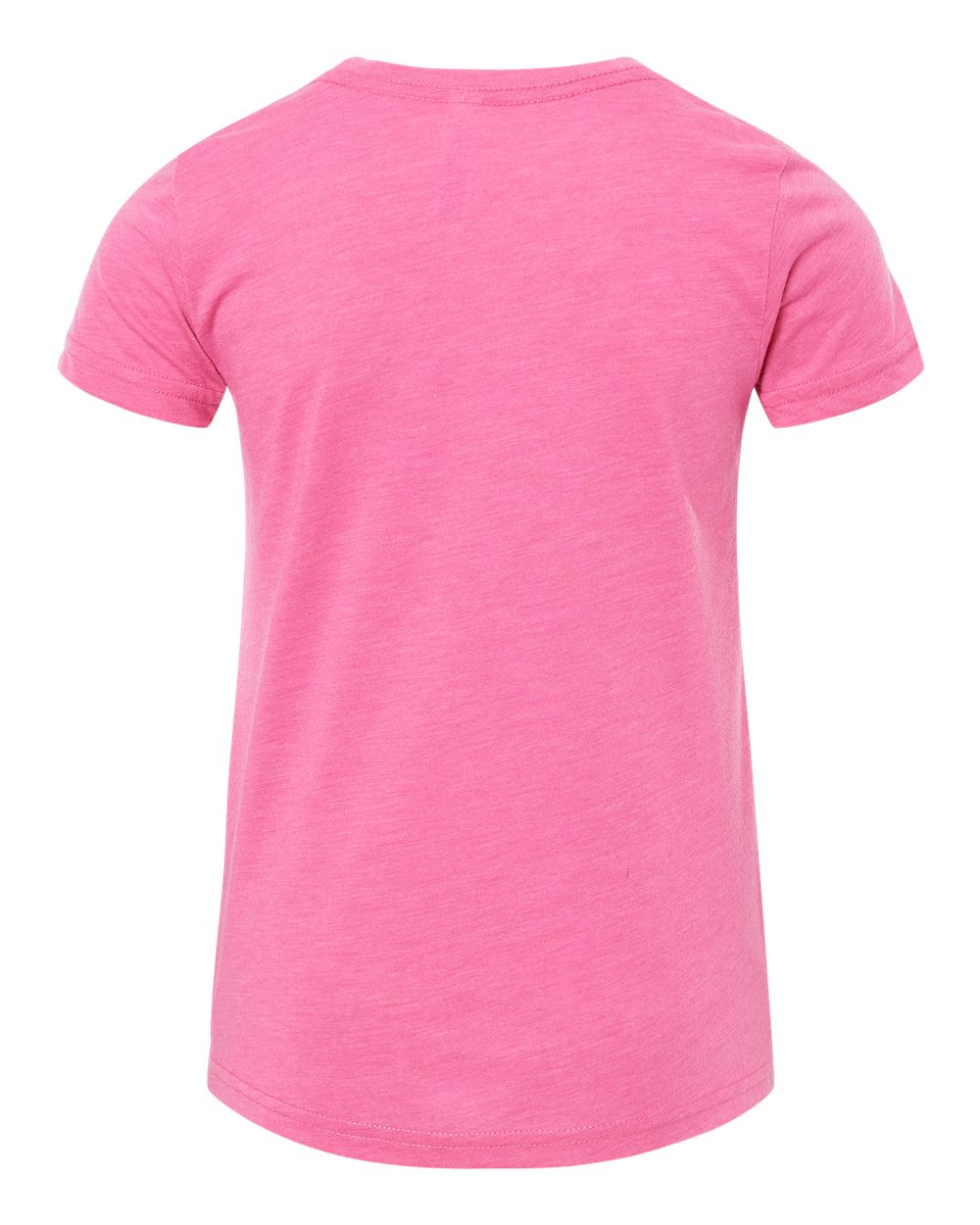 BELLA + CANVAS 3413Y Youth Triblend Tee in Charity Pink Triblend, back