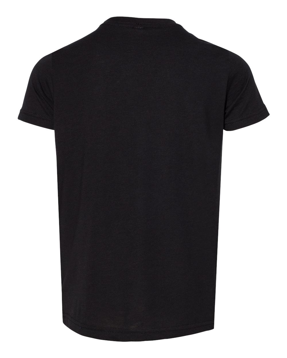 BELLA + CANVAS 3413Y Youth Triblend Tee in Solid Black Triblend, back