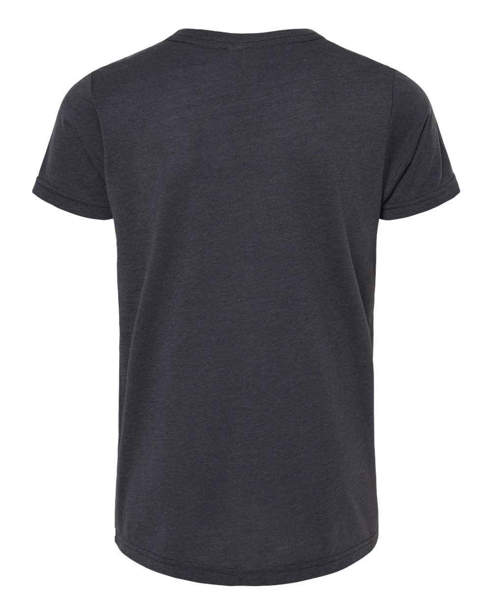 BELLA + CANVAS 3413Y Youth Triblend Tee in Solid Dark Grey Triblend, back