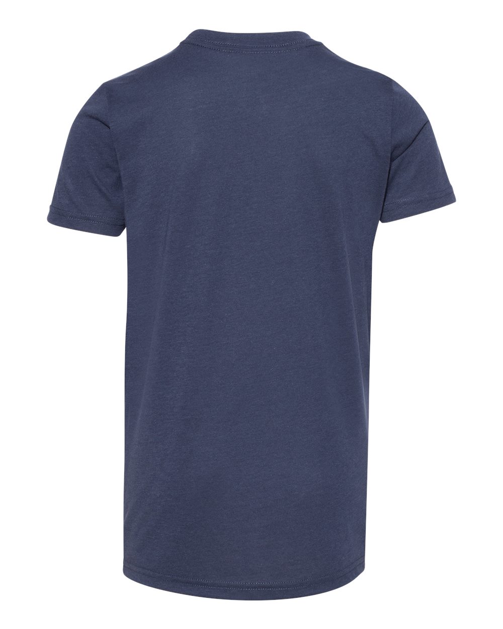 BELLA + CANVAS 3413Y Youth Triblend Tee in Solid Navy Triblend, back