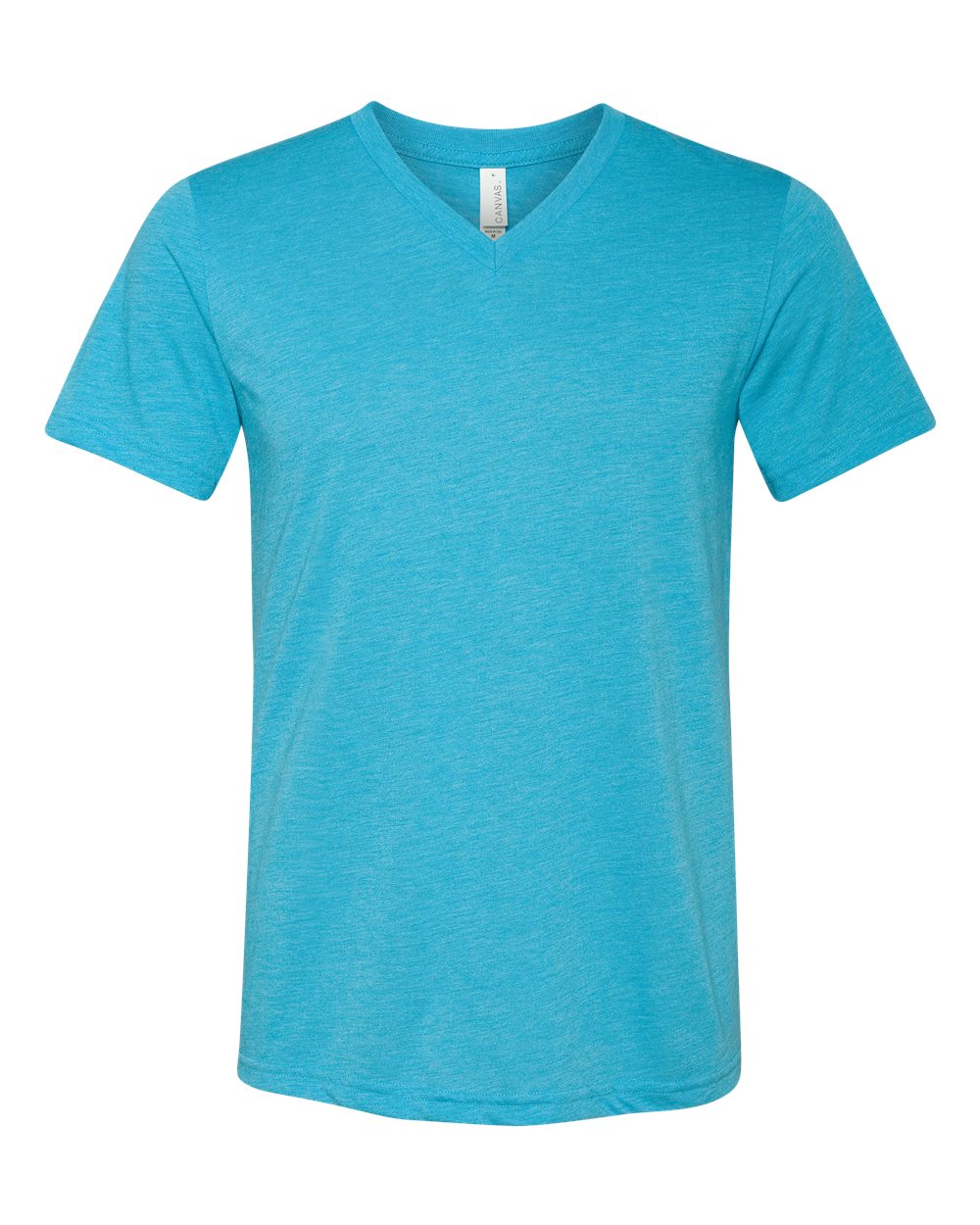 BELLA + CANVAS 3415 Unisex Triblend V-Neck Tee in Aqua Triblend
