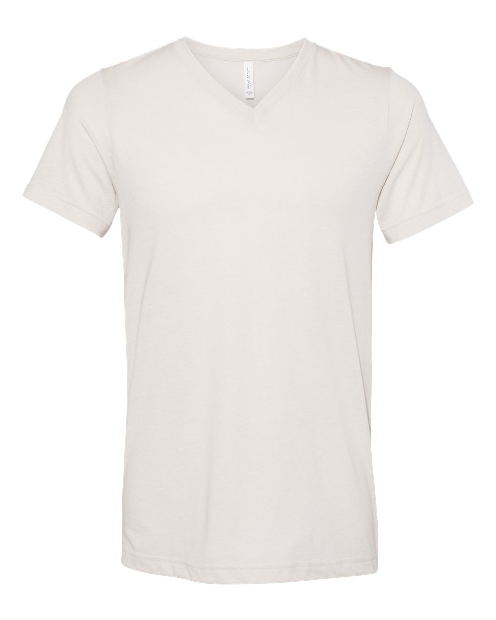 BELLA + CANVAS 3415 Unisex Triblend V-Neck Tee in Cement Triblend