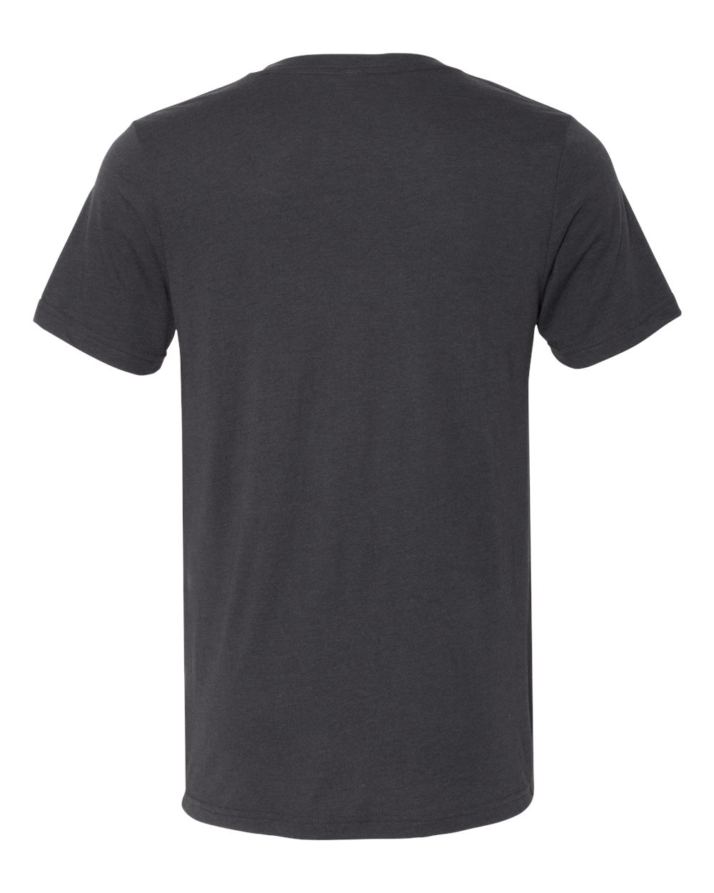 BELLA + CANVAS 3415 Unisex Triblend V-Neck Tee in Solid Dark Grey Triblend, back