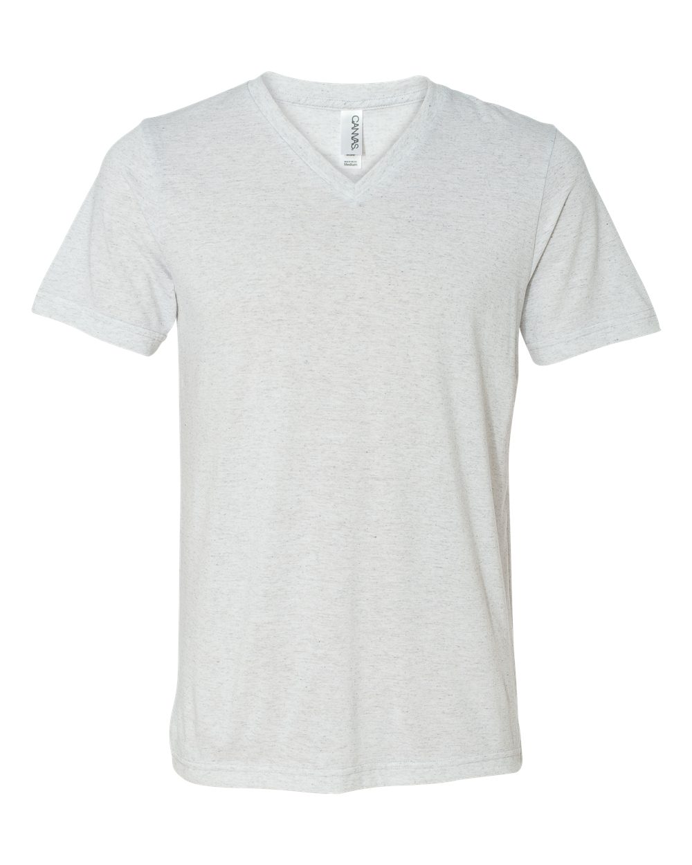 BELLA + CANVAS 3415 Unisex Triblend V-Neck Tee in White Fleck Triblend
