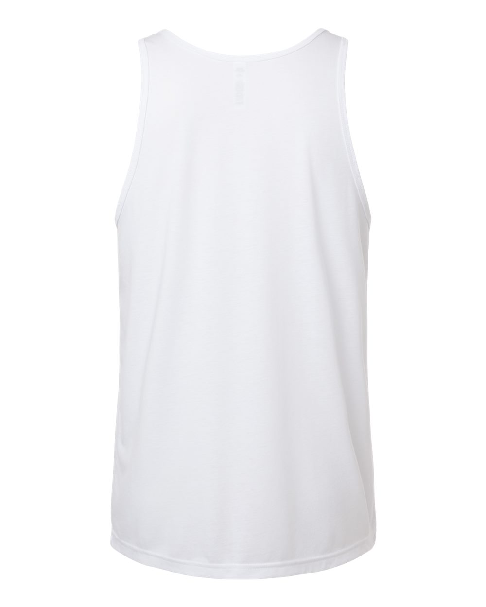 BELLA + CANVAS 3484 Unisex Triblend Tank in Solid White Triblend, back