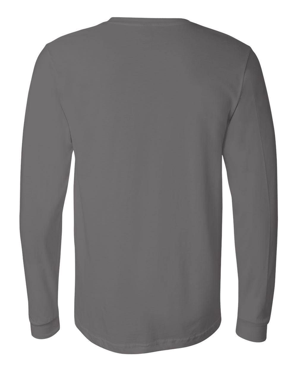 BELLA + CANVAS 3501 Unisex Jersey Long Sleeve Tee in Asphalt, back