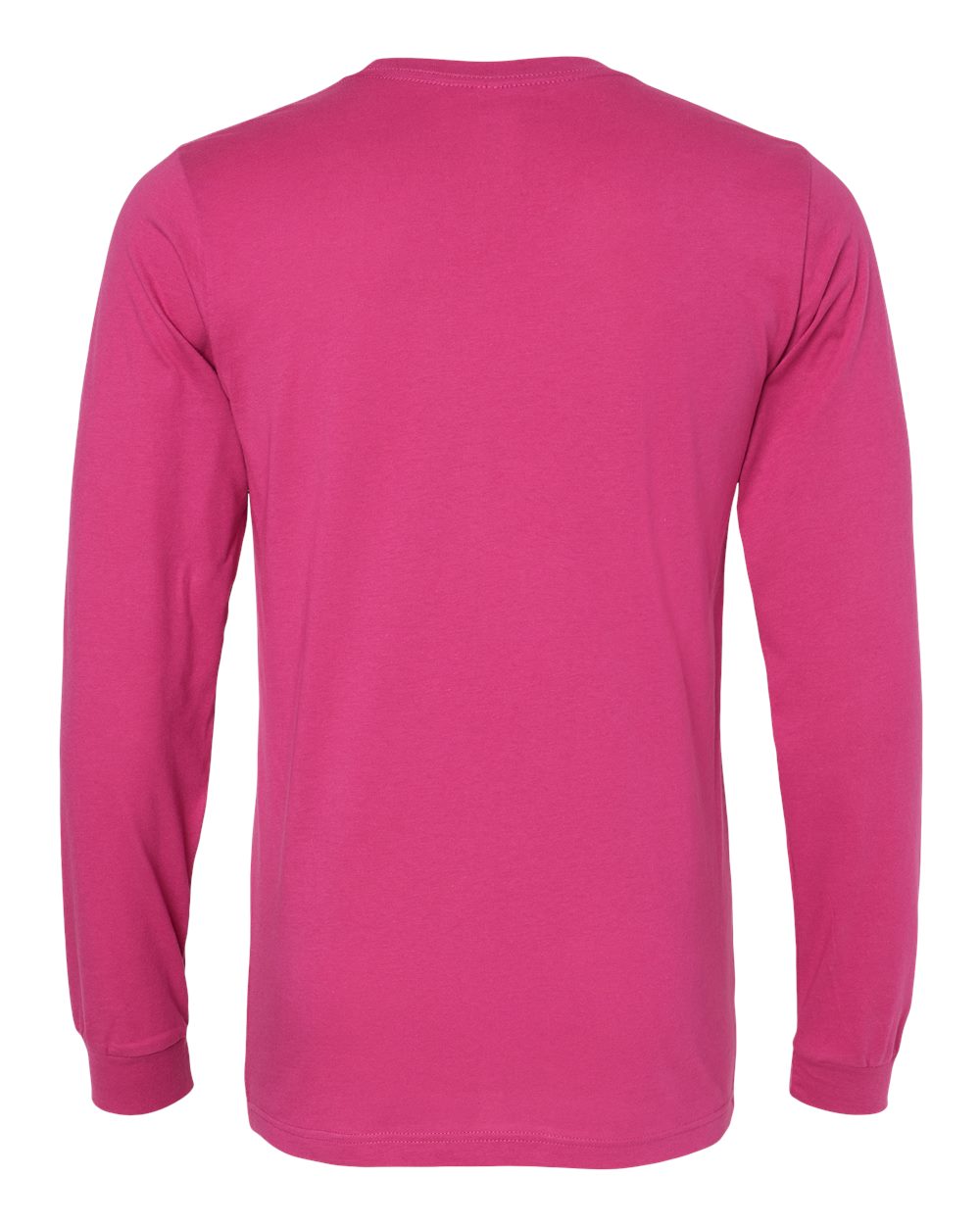 BELLA + CANVAS 3501 Unisex Jersey Long Sleeve Tee in Berry, back